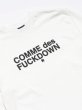 画像2: COMME des FUCKDOWN L/S LOGO TEE WHITE / コムデファックダウン ロゴ ロングスリーブ Tシャツ ホワイト (2)