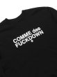 画像2: COMME des FUCKDOWN L/S LOGO TEE BLACK / コムデファックダウン ロゴ ロングスリーブ Tシャツ ブラック (2)