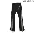 画像1: VALABASAS ADAPT FLARE DENIM PANTS BLACK / バラバサス フレア デニム パンツ ブラック (1)