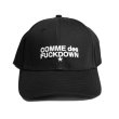 画像2: COMME des FUCKDOWN LOGO BASEBALL CAP BLACK  / コムデファックダウン ロゴ ベースボール キャップ ブラック (2)