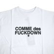 画像2: COMME des FUCKDOWN S/S LOGO TEE WHITE / コムデファックダウン ロゴ 半袖 Tシャツ ホワイト (2)