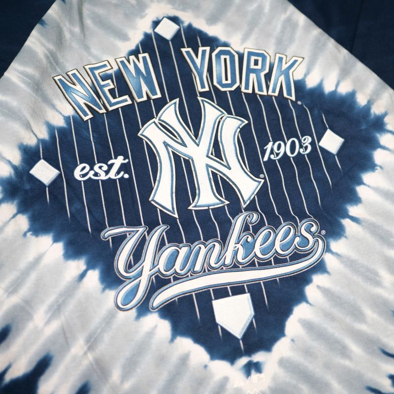 Liquid Blue New York Yankees Infield Tie Dye Tee Navy リキッドブルー ニューヨーク ヤンキース オフィシャル タイダイ Tシャツ ネイビー Warp